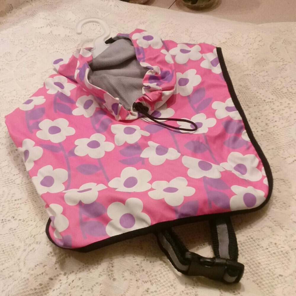 Unused pet floral raincoat size medium